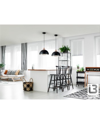 I3-POLO- LAMPARA 1L -NEGRO/COBRE